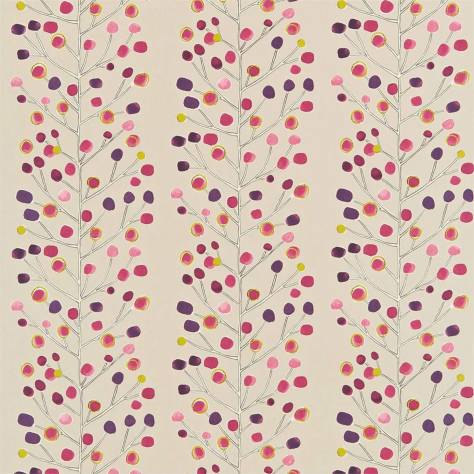 Scion Esala Fabrics Berry Tree Fabric - Mink / Plum / Berry / Lime - NESF120925