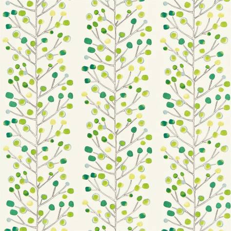 Scion Esala Fabrics Berry Tree Fabric - Emerald / Lime / Chalk - NESF120929