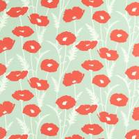 Poppy Pop Fabric - Sage/Poppy