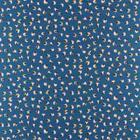 Leopard Dots Fabric - Denim/Milkshake