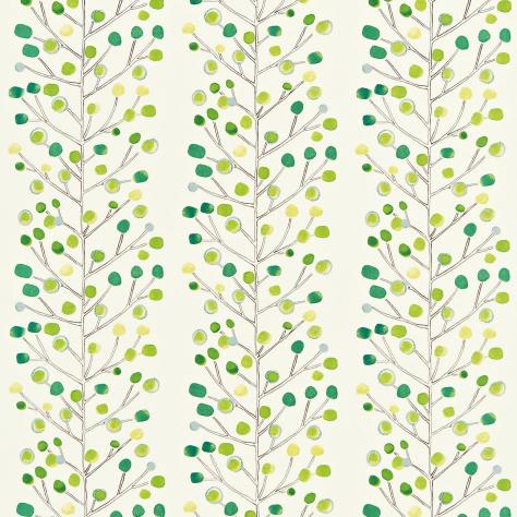 Scion Melinki One Fabrics Berry Tree Fabric - Emerald/Lime/Chalk - NMEL120051