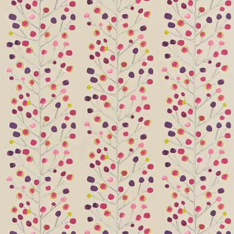 Scion Melinki One Fabrics Berry Tree Fabric - Mink/Plum/Berry/Lime - NMEL120053