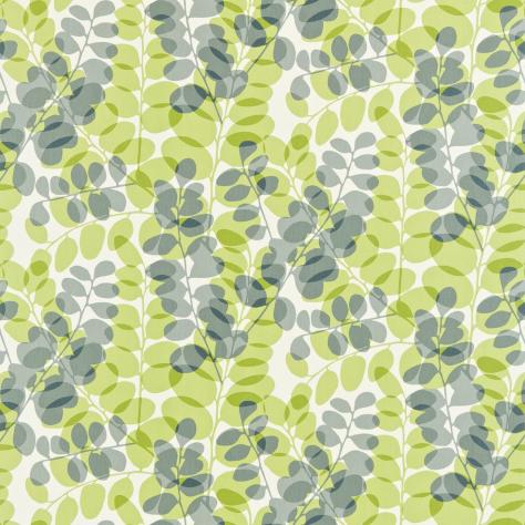 Scion Melinki One Fabrics Lunaria Fabric - Chalk/Leaf/Gull - NMEL120064
