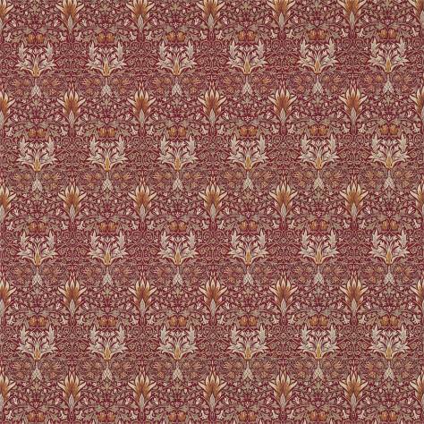 William Morris & Co Archive III Fabrics Snakeshead Fabric - Claret/Gold - DM3P224467 - Image 1