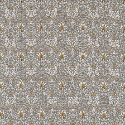 William Morris & Co Archive III Fabrics Snakeshead Fabric - Pewter/Gold - DM3P224468