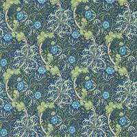 Morris Seaweed Fabric - Cobalt/Thyme