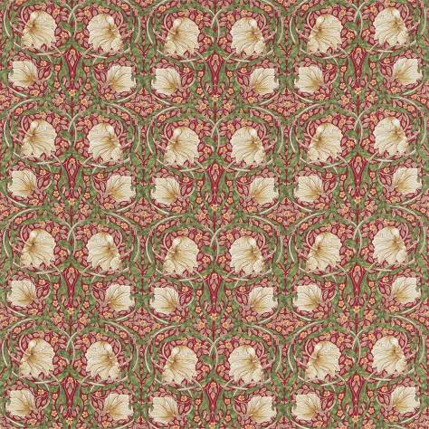 William Morris & Co Archive III Fabrics Pimpernel Fabric - Red/Thyme - DM3P224493 - Image 1