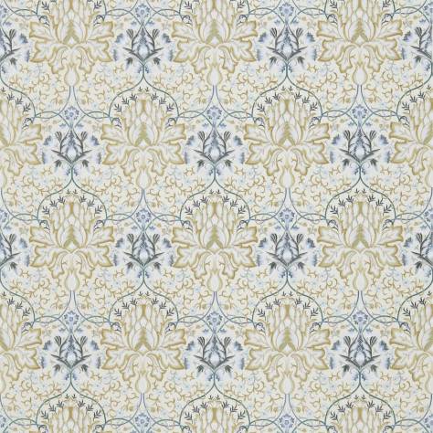 William Morris & Co Woodland Embroideries Fabrics Artichoke Embroidery Fabric - Soft Gold/Cream - DMEM234544