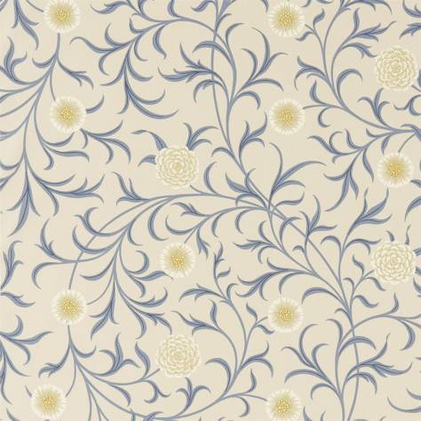 William Morris & Co Archive Prints Fabrics Scroll Fabric - Parchment/Mineral - DM6F220307