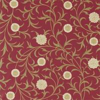 Scroll Fabric - Raspberry/Olive