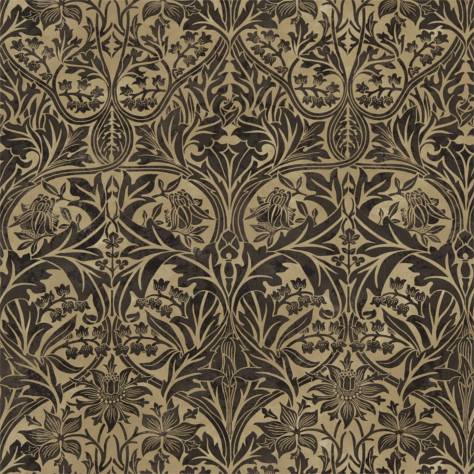 William Morris & Co Archive Prints Fabrics Bluebell Fabric - Black/Manilla - DM6F220331