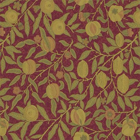 William Morris & Co Archive Weaves Fabrics Fruit Fabric - Crimson/Thyme - DM6W230287