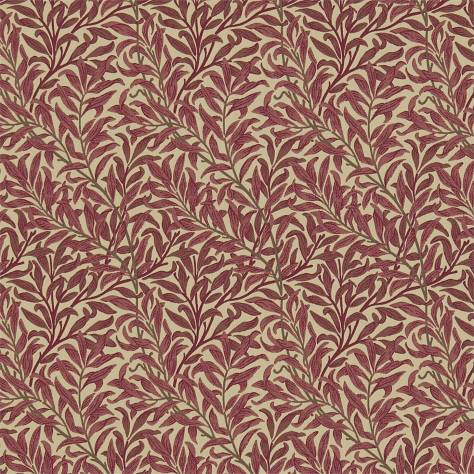 William Morris & Co Archive Weaves Fabrics Willow Bough Fabric - Crimson/Manilla - DM6W230288 - Image 1