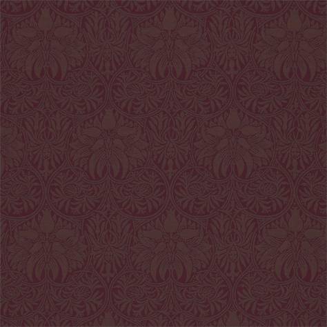 William Morris & Co Archive Weaves Fabrics Crown Imperial Fabric - Claret/Bullrush - DM6W230294