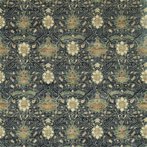 William Morris & Co Archive IV Purleigh Weaves Fabrics Montreal Velvet Fabric - Indigo/Slate - DM4U226389 - Image 1