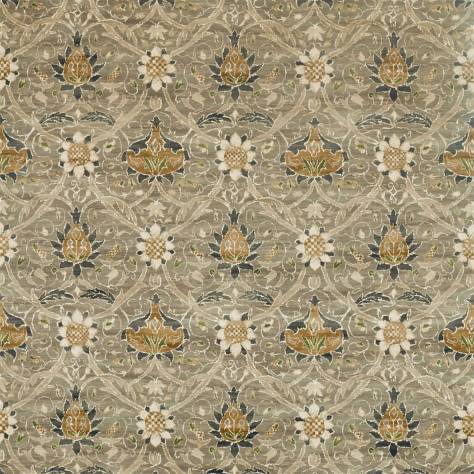 William Morris & Co Archive IV Purleigh Weaves Fabrics Montreal Velvet Fabric - Grey/Charcoal - DM4U226390