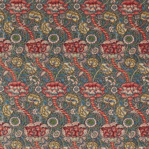William Morris & Co Archive IV The Collector Fabrics Wandle Fabric - Indigo/Carmine - DMA4226398