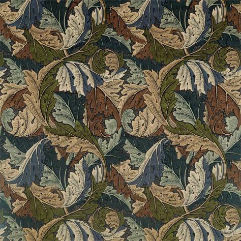 William Morris & Co Archive IV The Collector Fabrics Acanthus Fabric - Slate Blue/Thyme - DMA4226401 - Image 1