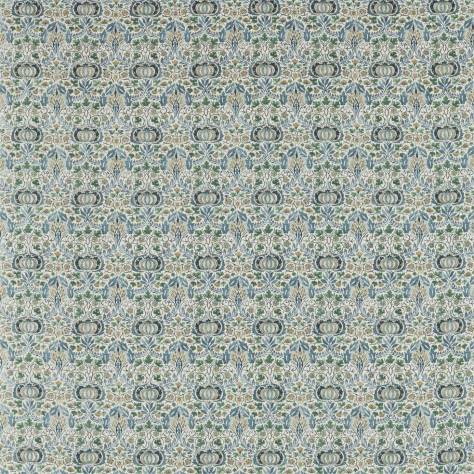 William Morris & Co Archive IV The Collector Fabrics Little Chintz Fabric - Slate Blue/Fennel - DMA4226406 - Image 1