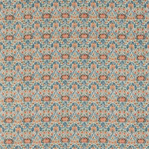 William Morris & Co Archive IV The Collector Fabrics Little Chintz Fabric - Teal/Saffron - DMA4226409