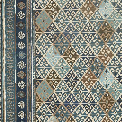 William Morris & Co Archive IV The Collector Fabrics Burdock and Star Fabric - Indigo - DMA4236519