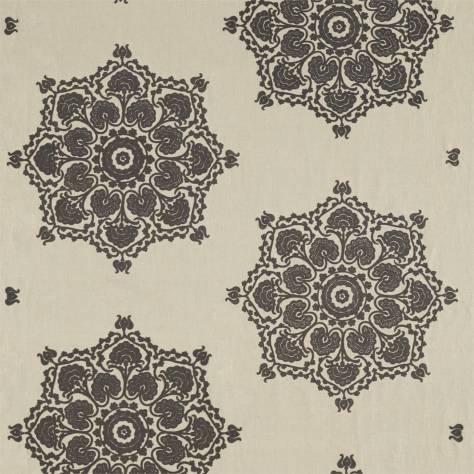 William Morris & Co Archive IV The Collector Fabrics Indian Loop Fabric - Charcoal/Linen - DMA4236522 - Image 1