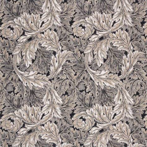 William Morris & Co Pure Morris North Fabrics Pure Acanthus Weave Fabric - Black Ink - DMPN236625