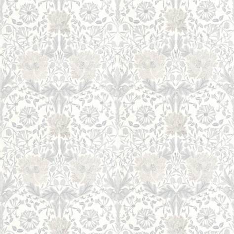 William Morris & Co Pure Morris North Fabrics Pure Honeysuckle and Tulip Embroidery Fabric - Lightish Grey - DMPN236650 - Image 1