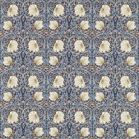 William Morris & Co The Craftsman Fabrics Pimpernel Fabric - Indigo / Hemp - DMCR226453