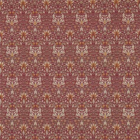 William Morris & Co The Craftsman Fabrics Snakeshead Fabric - Red - DMCR226459 - Image 1