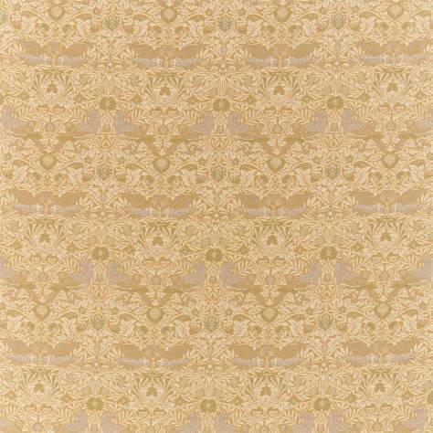 William Morris & Co Archive Lethaby Weaves Bird Weave Fabric - Ochre - DMLF236848 - Image 1
