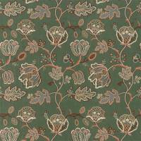 Theodosia Embroidery Fabric - Bottle Green