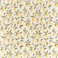 Lemon Tree Embroidery Fabric - Bayleaf / Lemon