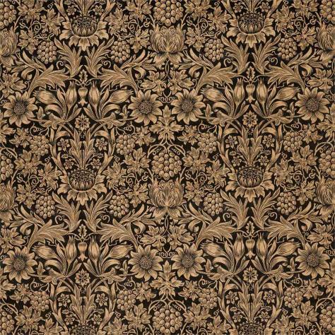 William Morris & Co Rouen Velvets Sunflower Velvet Fabric - Maple / Lichen - DROF236929 - Image 1