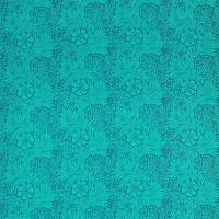 Marigold Fabric - Navy / Turquoise