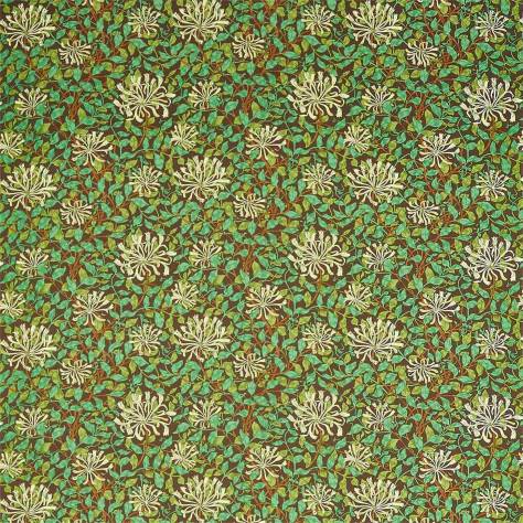William Morris & Co Queens Square Fabrics Honeysuckle Fabric - Autumn - DBPF226851