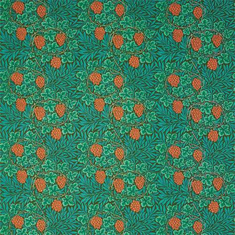 William Morris & Co Queens Square Fabrics Vine Fabric - Dark Olive - DBPF226852 - Image 1
