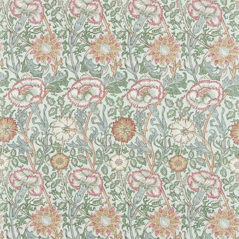 William Morris & Co Archive II Prints Fabrics Pink &amp; Rose Fabric - Eggshell / Rose - DARP222532