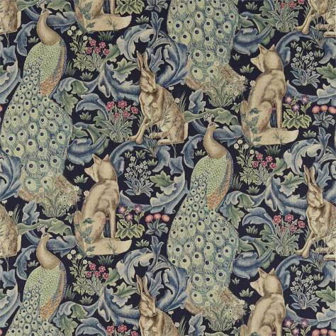William Morris & Co Archive II Prints Fabrics Forest Fabric - Indigo - DARP222534 - Image 1