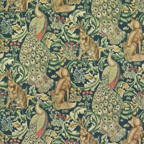 William Morris & Co Archive II Prints Fabrics Forest Fabric - Azure - DARP222643 - Image 1