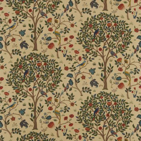 William Morris & Co Compilation Fabrics Kelmscott Tree Fabric - Forest/Gold - DCMF226697