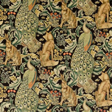 William Morris & Co Compilation Fabrics Forest Fabric - Charcoal - DCMF226705