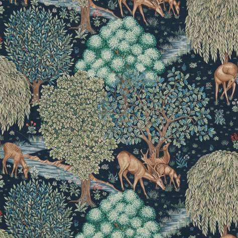 William Morris & Co Compilation Fabrics The Brook Fabric - Tapestry Blue - DCMF226709 - Image 1