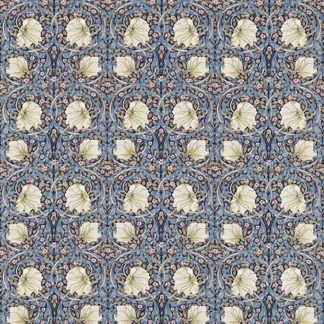William Morris & Co Compilation Fabrics Pimpernel Fabric - Indigo / Hemp - DCMF226712 - Image 1