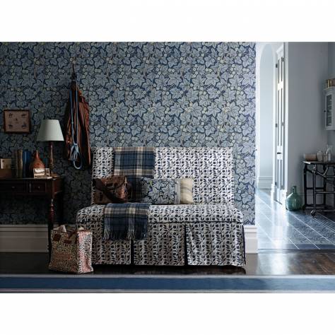William Morris & Co Compilation Fabrics Brer Rabbit Fabric - Slate/Vellum - DCMF226714