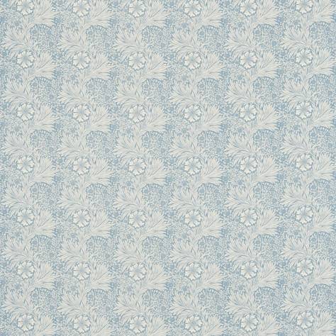 William Morris & Co Compilation Fabrics Marigold Fabric - China Blue/Ivory - DCMF226715 - Image 1