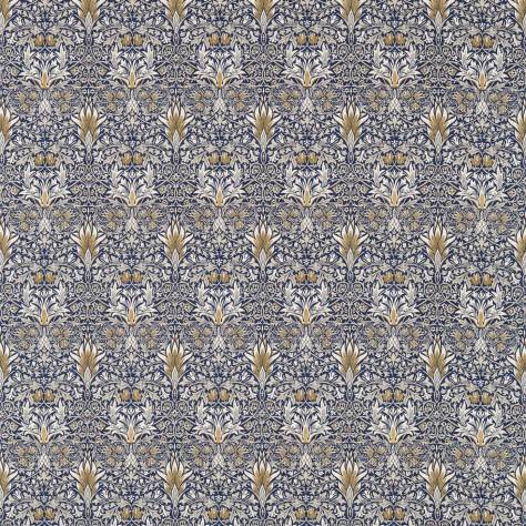 William Morris & Co Compilation Fabrics Snakeshead Fabric - Indigo/Hemp - DCMF226726