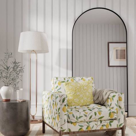 William Morris & Co Simply Morris Fabrics Lemon Tree Fabric - Lemon/Bayleaf - MSIM226909 - Image 3