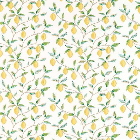William Morris & Co Simply Morris Fabrics Lemon Tree Fabric - Lemon/Bayleaf - MSIM226909
