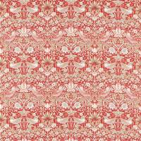 Strawberry Thief Fabric - Indian Red